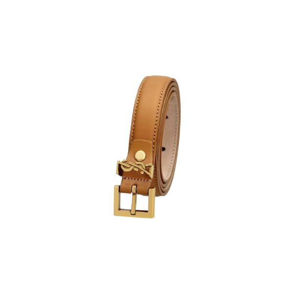 YSL BELT BROWN 2 cm - Image 2