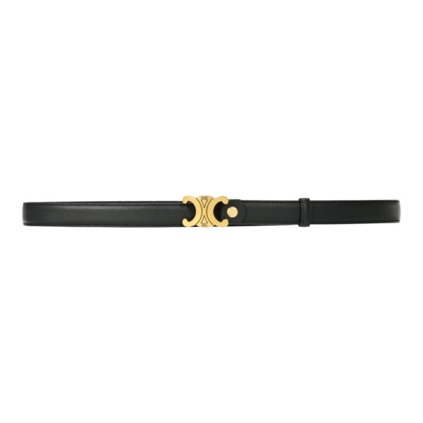 TRIOMPHE BELT IN TAURILLON LEATHER BLACK