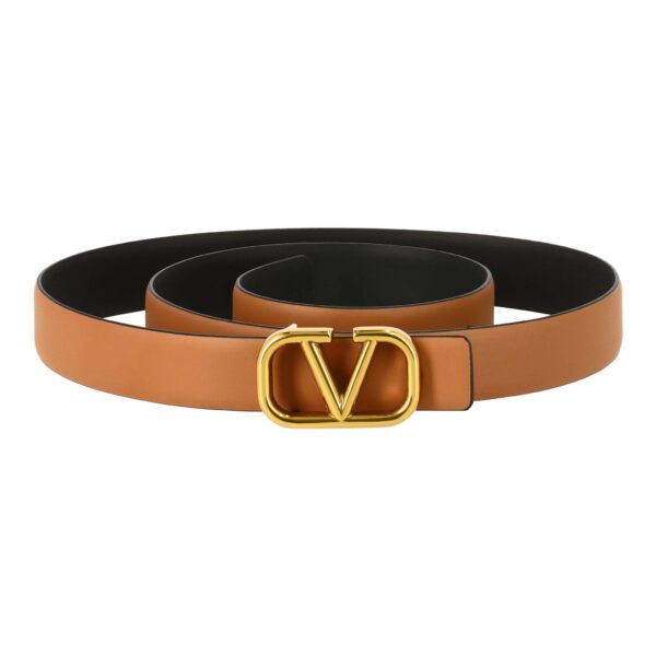 Valentino Gold Buckle Leather Belt