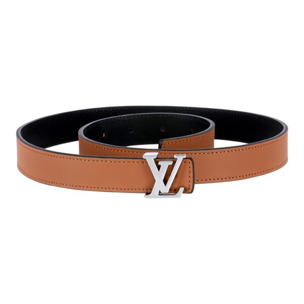 Reversible Brown / Black Leather Belt 25 mm - Image 3