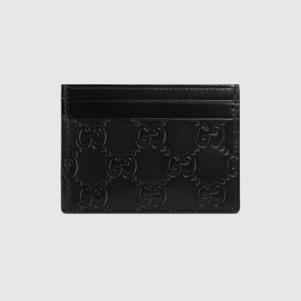 Gucci Signature leather card case Black