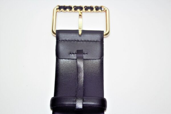Larger Leather Belt Gold Buckle - Image 4