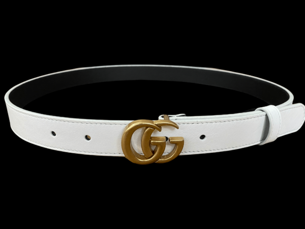 Leather Belt Gold Buckle 25mm - Image 4