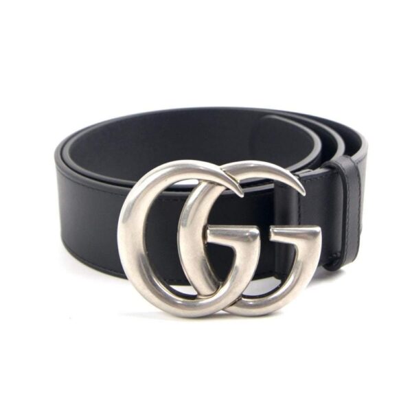 Leather Belt Gold / Silver Buckle 40 mm - Image 2