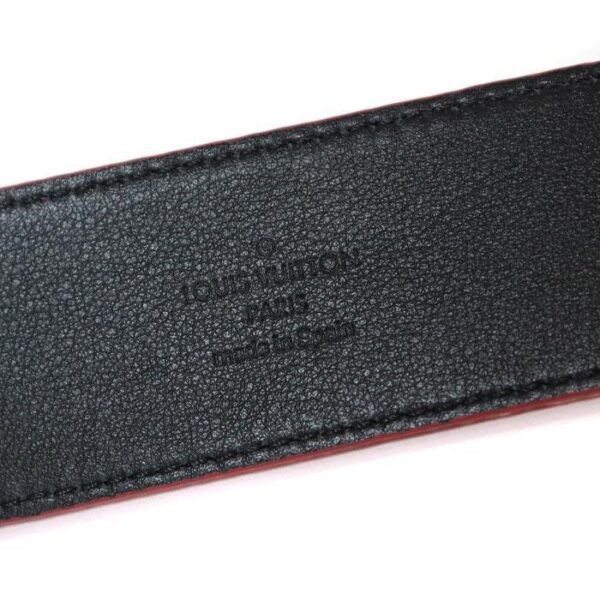 Red Monogram Leather Belt - Image 5