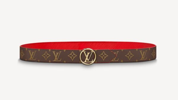 Red Reversible Leather Belt - Image 2