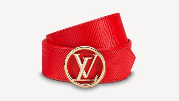 Red Reversible Leather Belt - Image 3