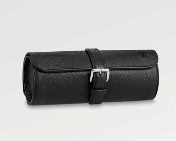 Watch Case Black Epi Leather