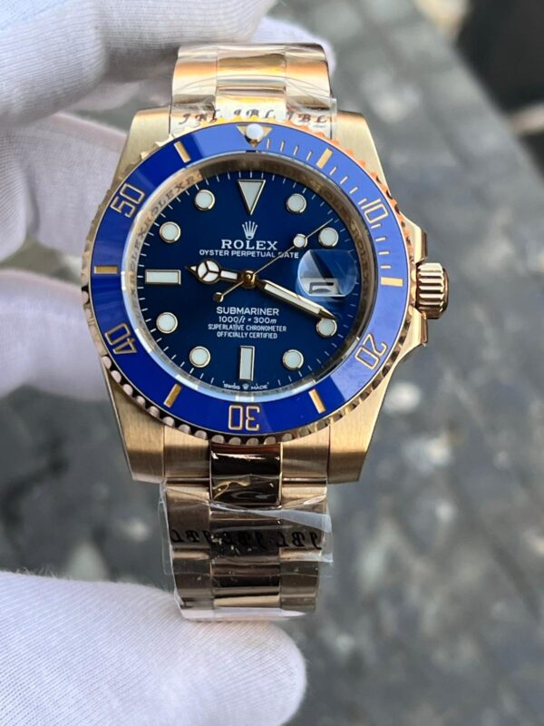 ROLEX SUBMARİNER BLUE FULL YELLOW GOLD 40 MM