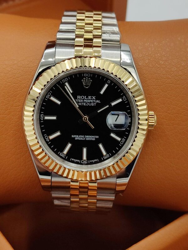 ROLEX DATEJUST BLACK BİCOLOR YELLOW GOLD JUBILEE 41 MM
